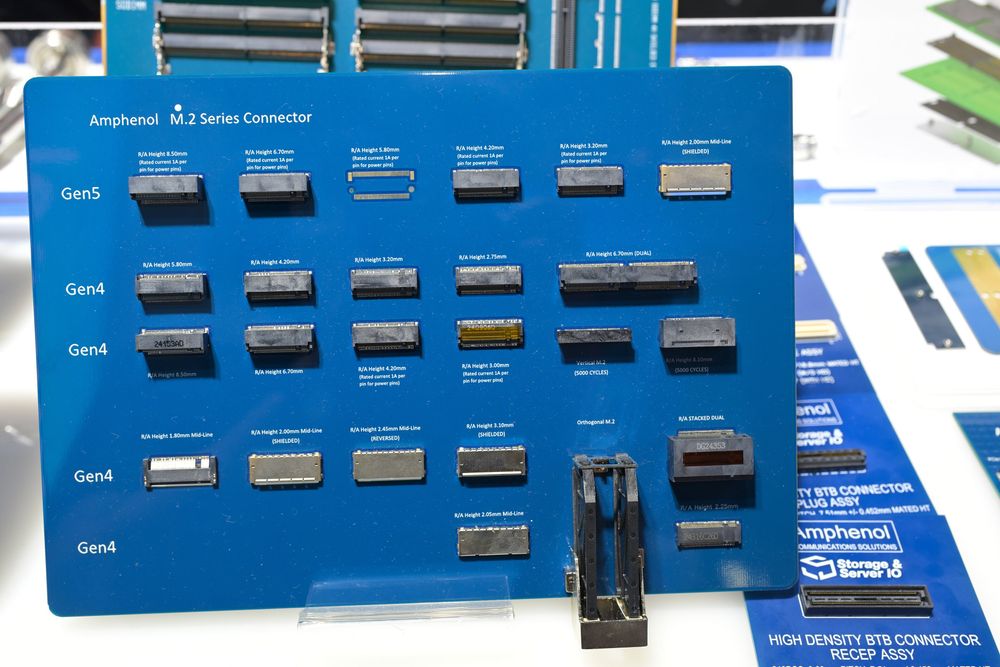موصلات أمفينول في Computex 2025 — تصوير 4300streetcar، CC BY 4.0